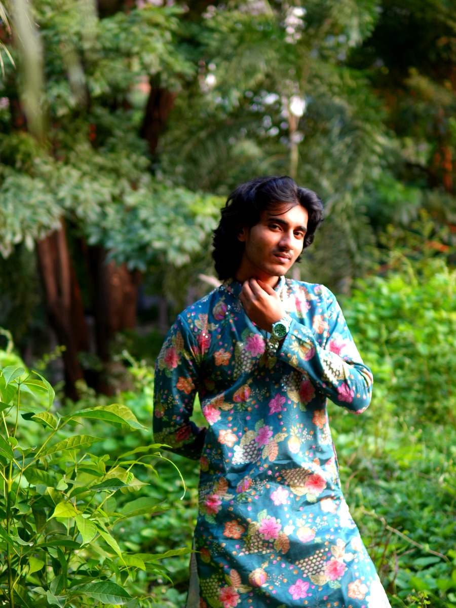 Day 4 - Peacock teal botanical print kurta