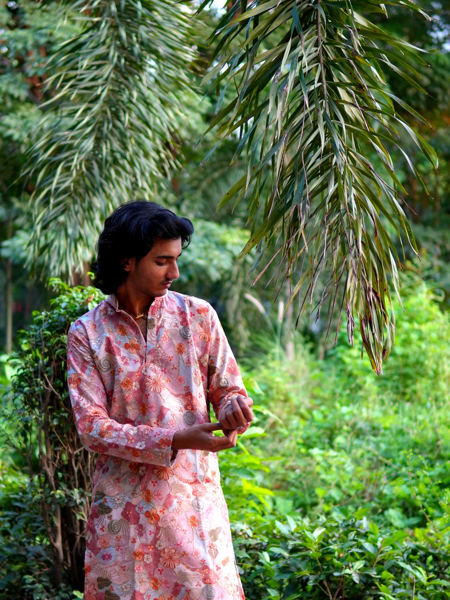 Day 7 - Slate grey linen silk kurta