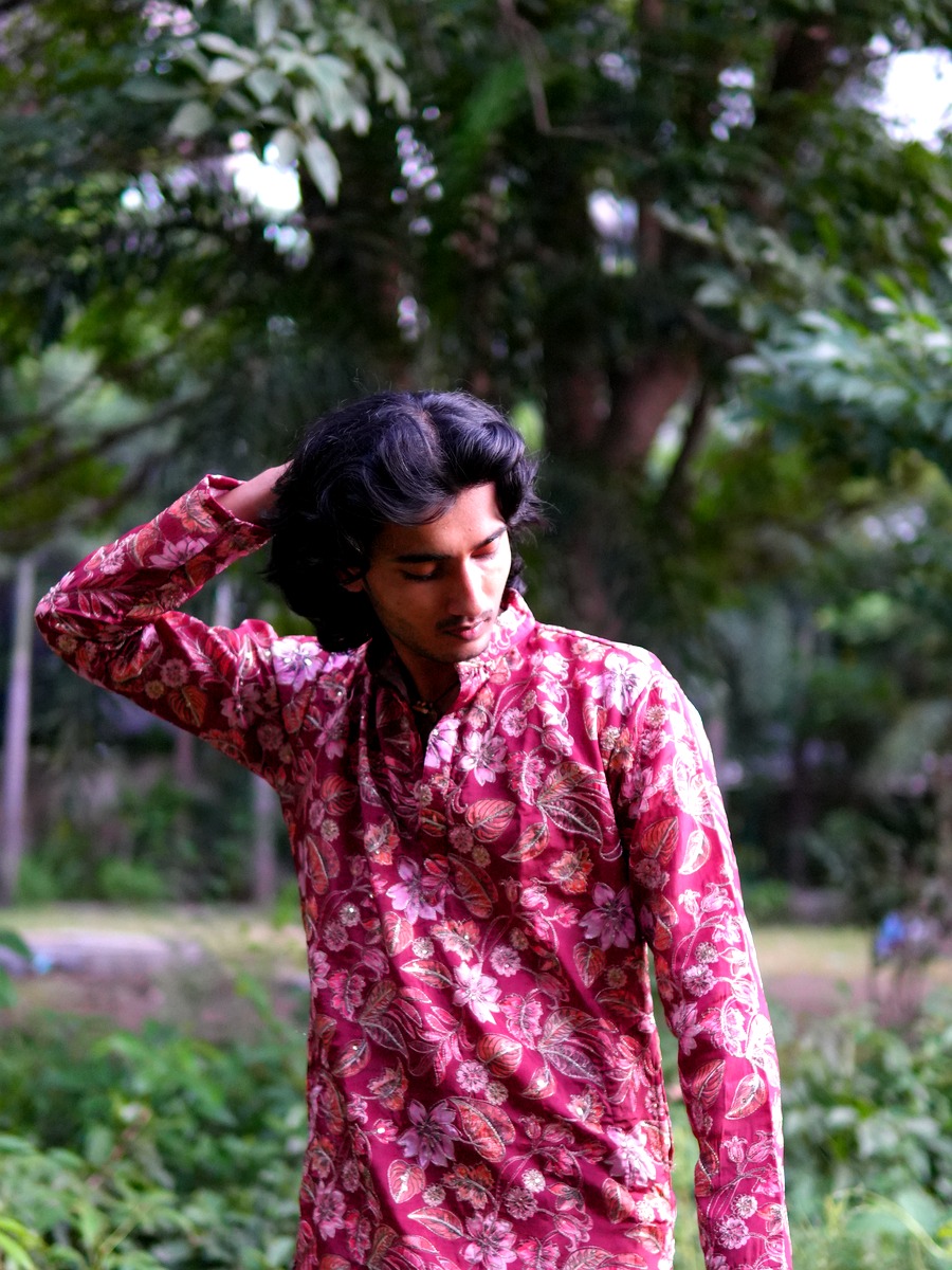 Day 9 - Peacock teal jamawar brocade kurta